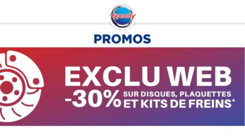 remise sur les plaquettes de frein, disques et kit chez Speedy