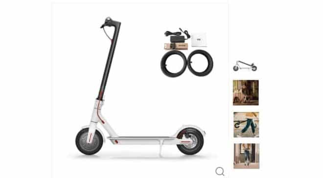 trottinette électrique Xiaomi M365 blanche pas chere