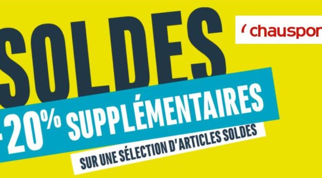 20% en plus sur une sélection soldes Chausport 