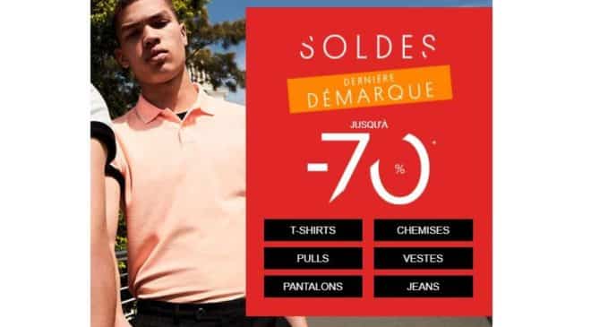 Jusqu’à -70% en dernière démarque soldes Jules