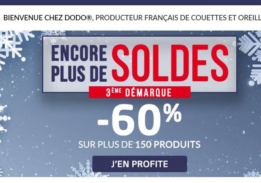 Nouvelle démarque des soldes DODO