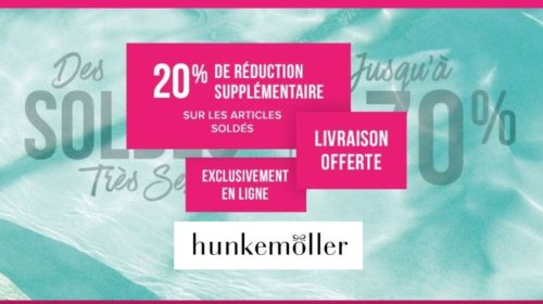 remise supplémentaire sur les soldes Hunkemöller