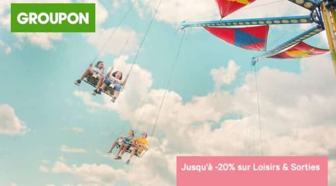 remise sur les offres Loisirs et Sorties de Groupon code promo