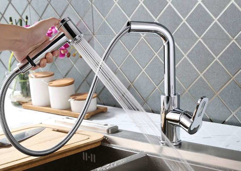 robinet mitigeur de cuisine avec douchette extractible Homelody