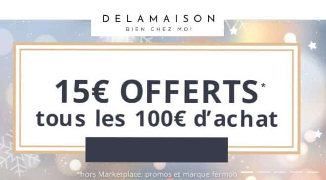 15€ de remise sur Delamaison tous les 100€