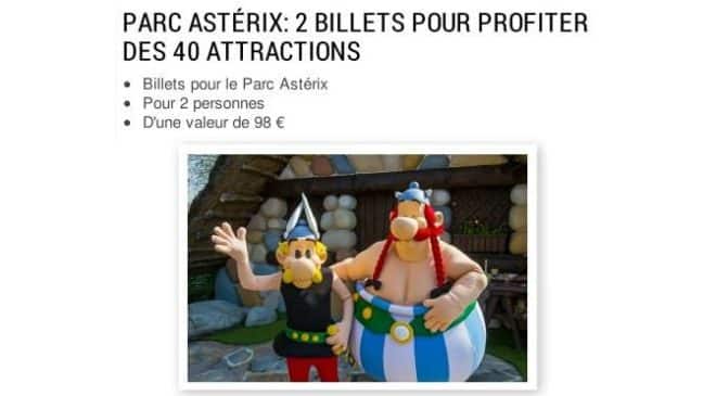 2 tickets pour le Parc Astérix à gagner