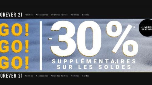 30% de réduction supplémentaire sur les soldes Forever 21