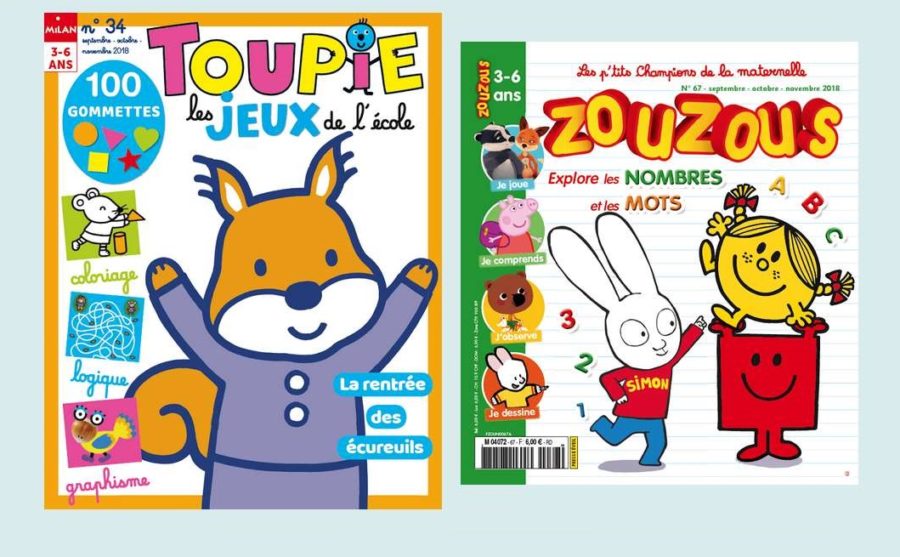 Abonnement magazines Zouzous et Toupie Jeux pas cher 24€ les 8 numéros (3 à 6 ans)