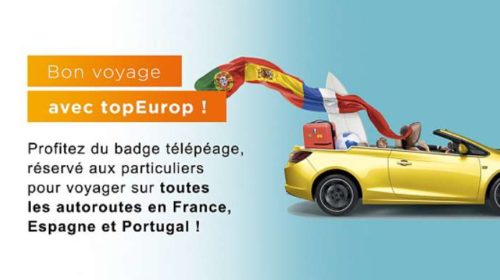 Badge télépéage topEurop sans engament à 5€