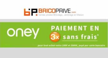 Payez en 3 fois sans frais sur Bricoprivé (de 100€ à 2000€) avec votre carte bancaire !