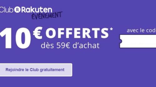 Rakuten Day 10€ de remise dès 59€