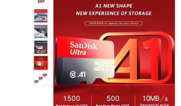 carte micro SDXC SanDisk 64Go Ultra 100 Mos