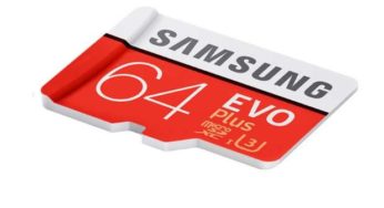 Seulement 12,01€ carte microSDXC 64Go EVO PLUS Samsung U3 (100Mo/s) port inclus