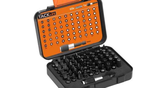 coffret avec 60 embouts de vissage Tacklife pas cher