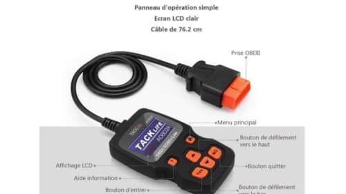 lecteur de code d’erreur auto OBD2 pas cher Tacklife AOBD2A