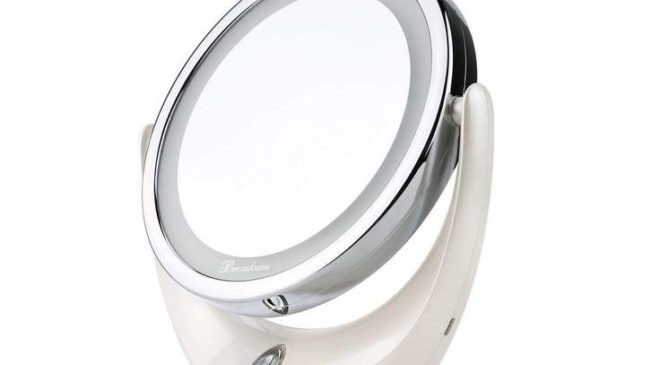 miroir de maquillage double face lumineux rechargeable Broadcare