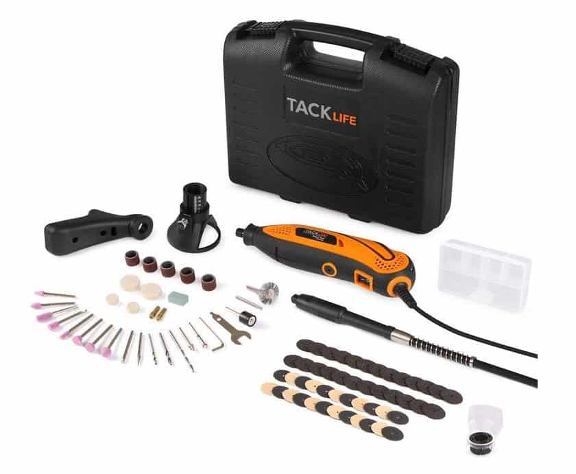 outil multifonctions rotatif Tacklife pas cher 80 accessoires RTD35ACL