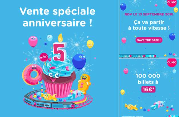 Anniversaire Ouigo ! 100000 billets en ventes à 16€ et moins 🚄 (voyages du 20/09 au 04/11)