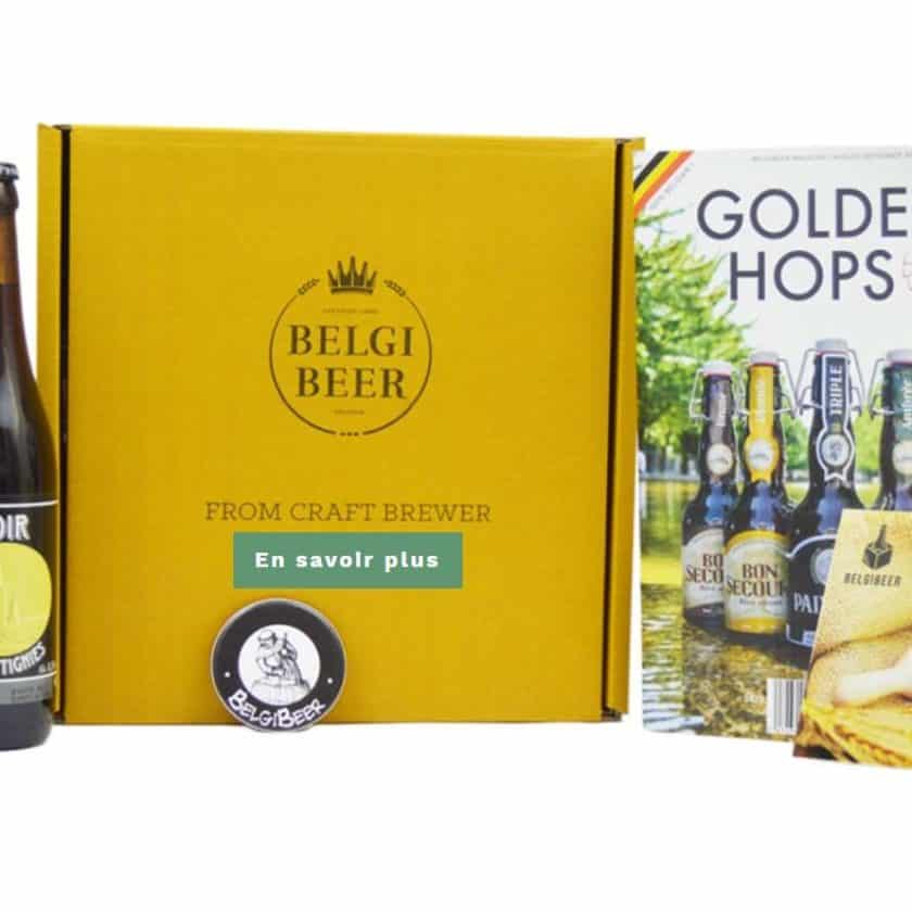 Box Belgibeer découverte 2 bières, décapsuleur, livret, carte