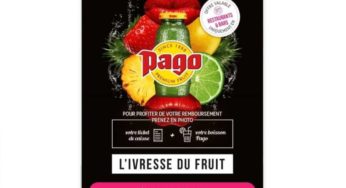 Buvez un jus Pago dans un bar, restaurant ou café gratuitement (100% remboursé avec Shopmium)