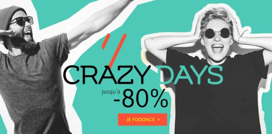 Crazy Days King Of Wear : jusqu’à -80% sur plus de 2000 articles de marques !