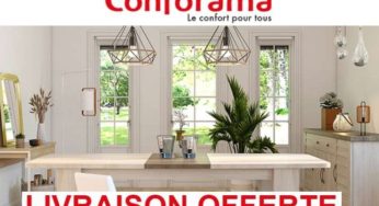 Livraison gratuite sur Conforama sur les commandes de 350€ ( Meuble, Literie & Déco, Gros électroménager, TV 120 cm et plus)