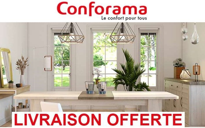 Livraison gratuite sur Conforama sur les commandes de 300€