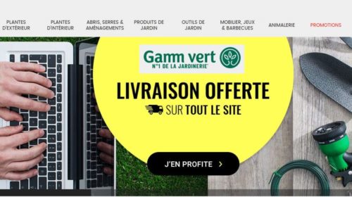 Livraison gratuite sur Gamm Vert