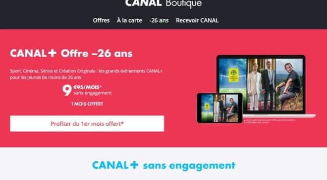 Offre Canal+ pour les moins 26 ans