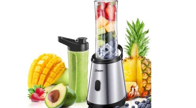 blender à smoothies Decen revêtement titane des lames avec 2 bouteilles