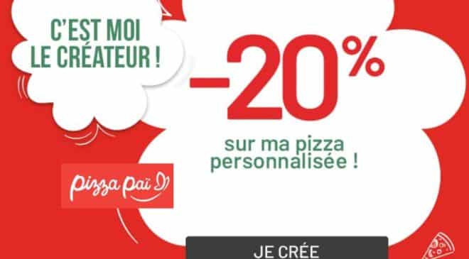 remise sur les Pizza Pai personnalisées à emporter