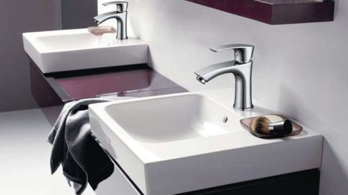 robinet mitigeur de salle de bain chromé Homelody