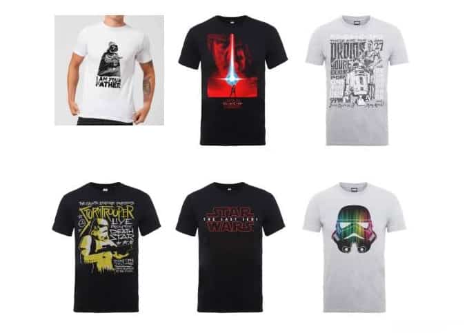 t-shirt officiel Star Wars pour homme, femme ou enfant