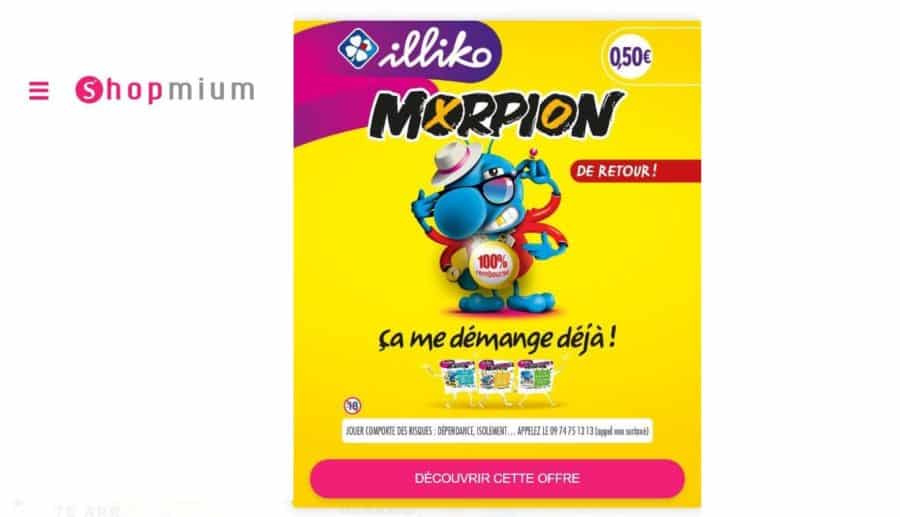1 carte à gratter Morpion gratuite (100% remboursé via Shopmium)