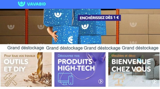 24h de ventes aux enchères Grand déstockage Vavabid