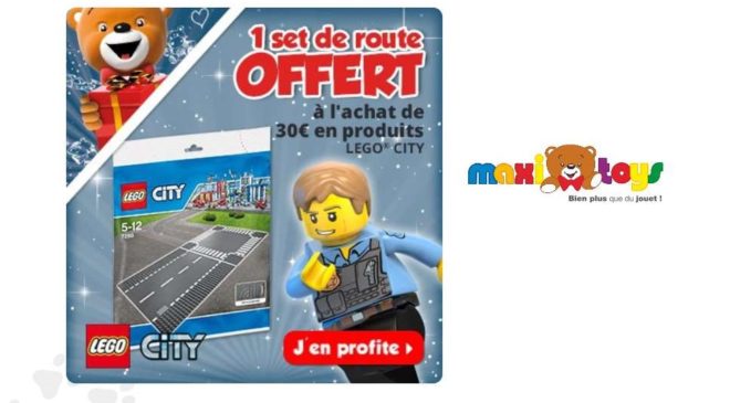 30€ de Lego City = 2 plaques routes Lego gratuites