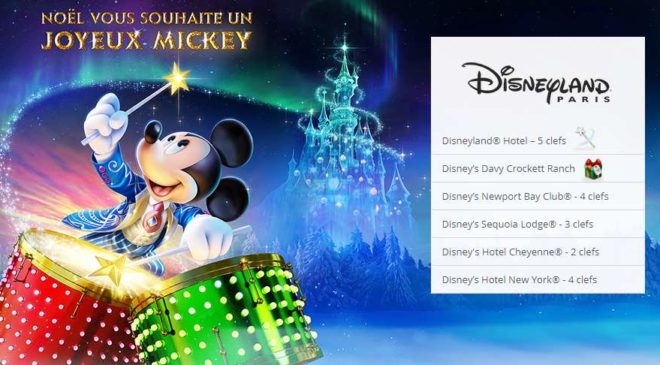 35% à 40% de remise sur les séjours Disneyland en Vente Privée carte cadeau de 100€