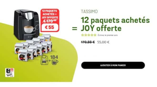 55€ machine Bosch Tassimo Joy T45 et 12 paquets de dosette