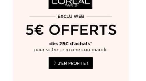 5€ de remise sur le site L’Oréal