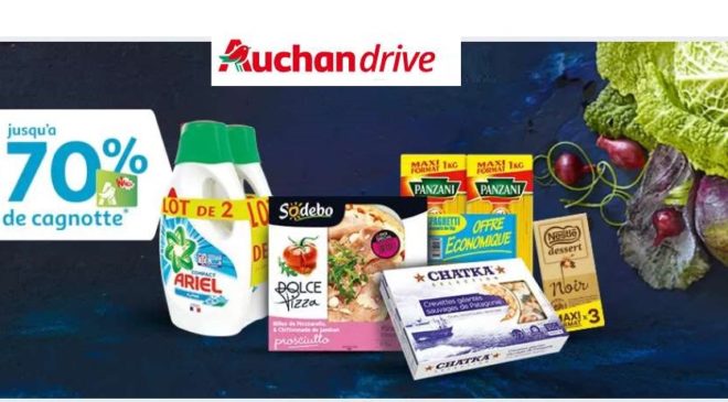 Auchan Drive jusqu’à 70% du prix cagnoté