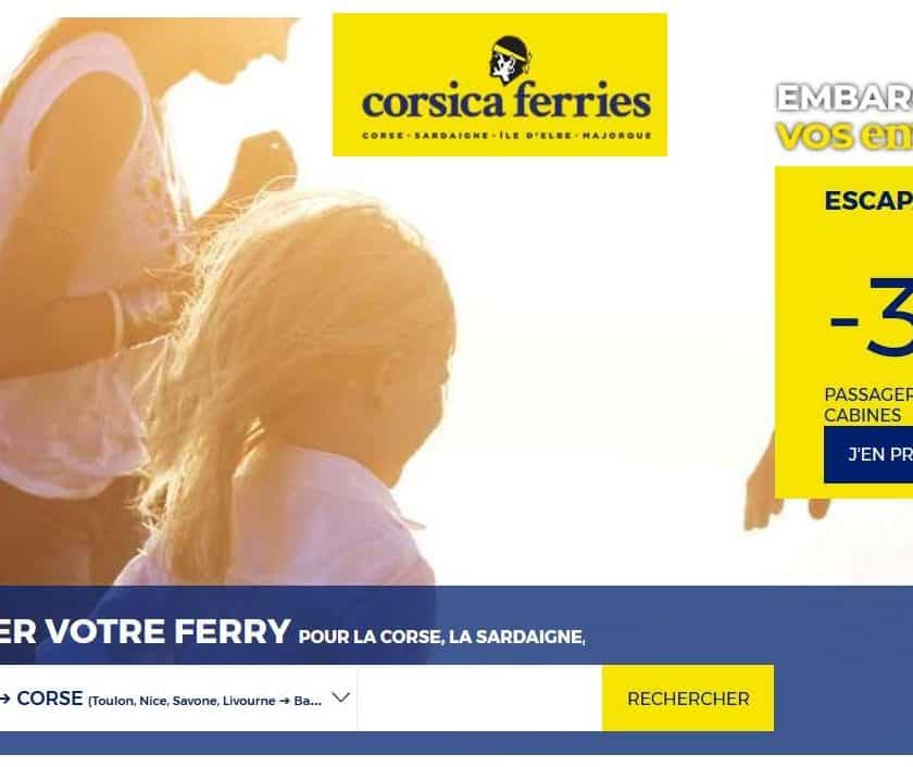 Offre Corsica Ferries -30% Corse et Sardaigne