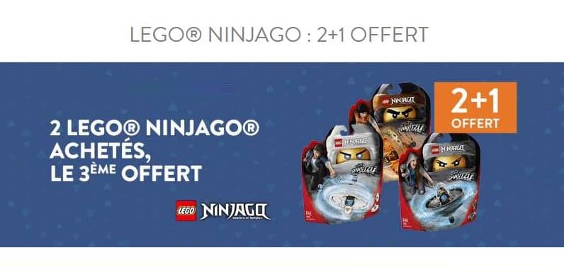 Offre Lego Ninjago sur Cultura : 2 acheté = le 3e offert