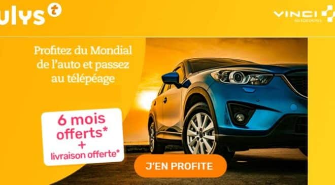 Offre Mondial de l'auto télépéage Ulys by Vinci