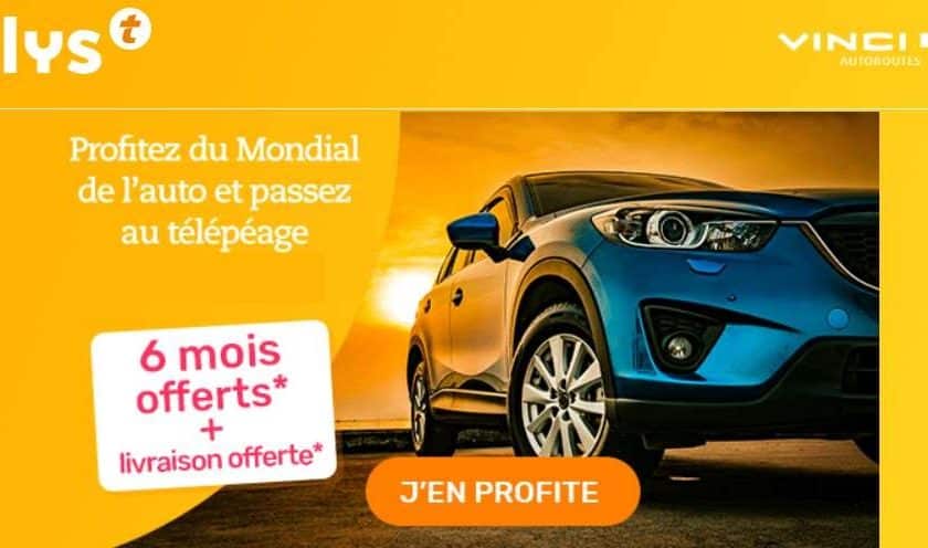 Offre Mondial de l'auto télépéage Ulys by Vinci