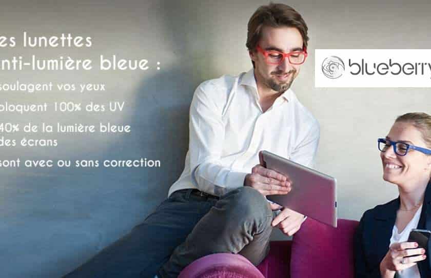 Rosedeal Blueberry remise sur les lunettes anti lumière bleue