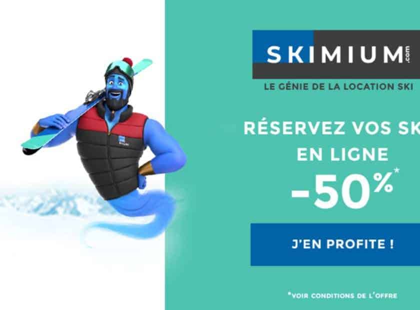 Rosedeal Skimium 50% de remise la location de ski