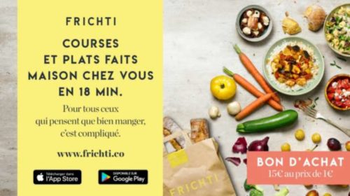 Vente privée Frichti plats maison et courses livrées chez vous