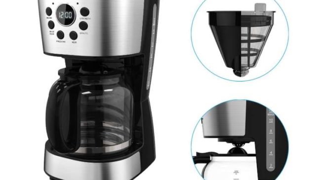 cafetière filtre programmable 12 tasses Homgeek