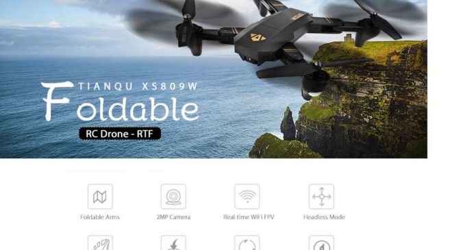 drone avec camera et stabilisateur altitude TIANQU XS809W