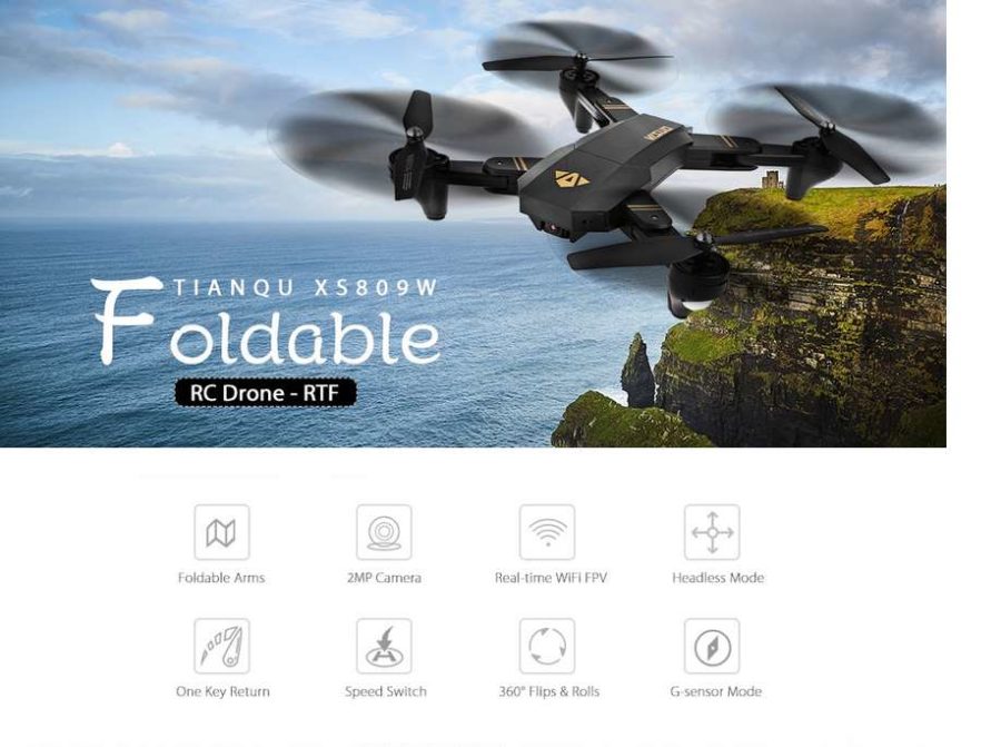 FLASH : 43,50€ le drone avec camera et stabilisateur altitude TIANQU (livré avec 3 batteries)